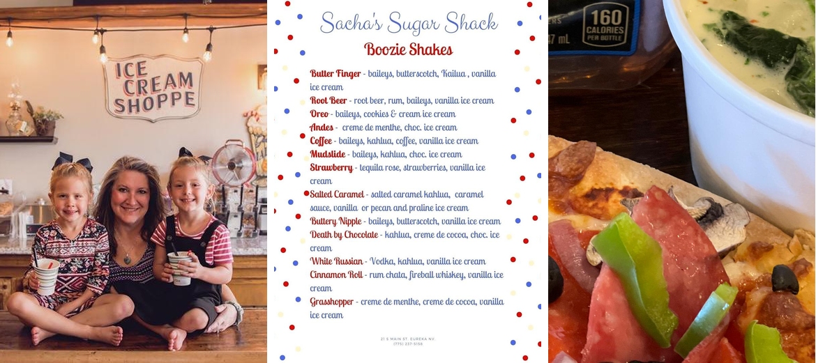 Sacha's Pizza and Sugar Shack Menu